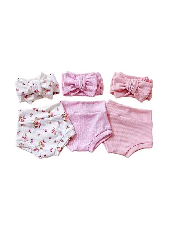 Baby Knit Shorts and Bow Headband - 图片 2