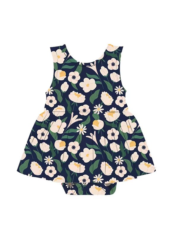 Sleeveless Girls Printed Dress