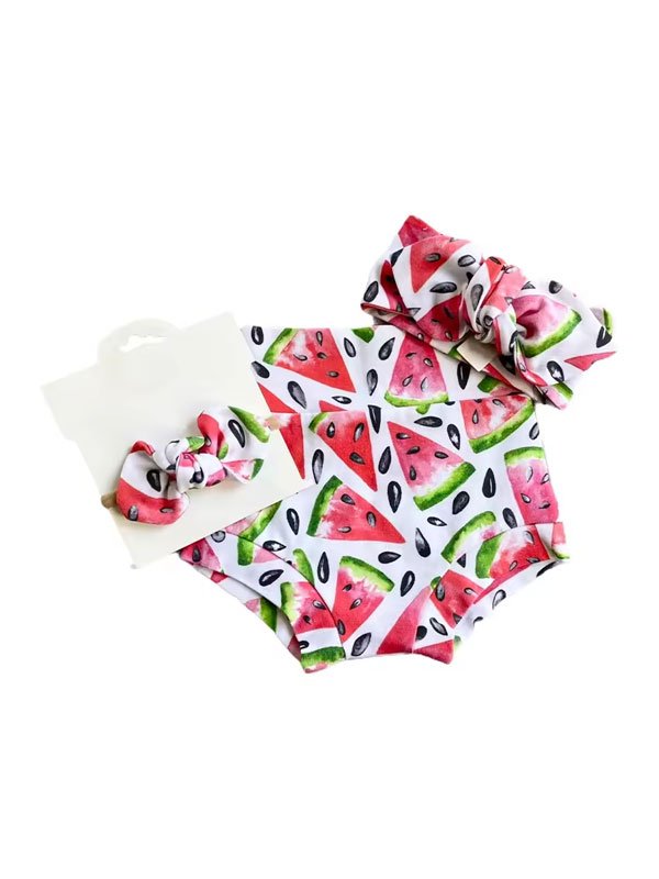 Baby Belly Band and Bow Headband