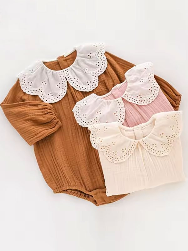 Organic Cotton Muslin Baby Bodysuit - 图片 5