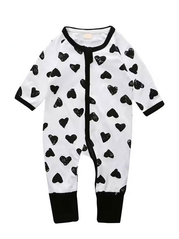 Zippered Baby Boy Long Sleeve Bodysuit