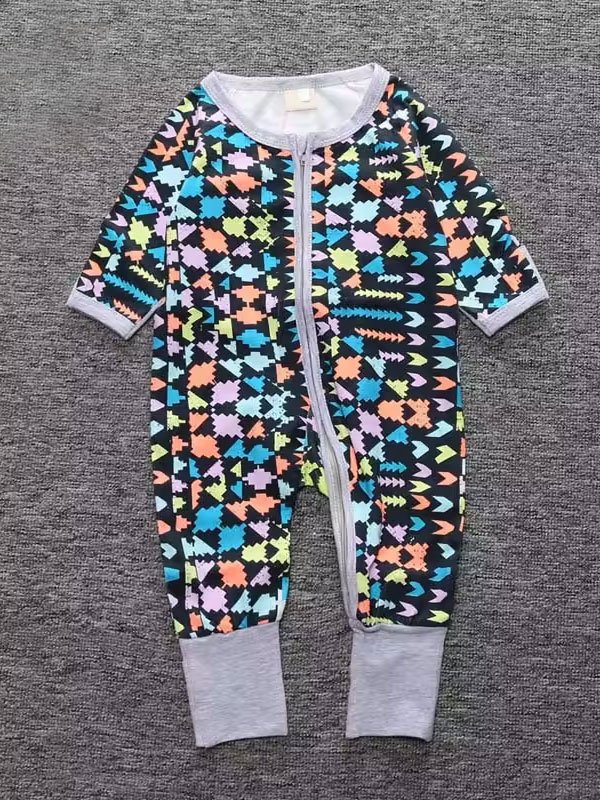 Zippered Baby Boy Long Sleeve Bodysuit - 图片 3