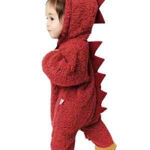 Dinosaur Zipper Knit Baby Onesie