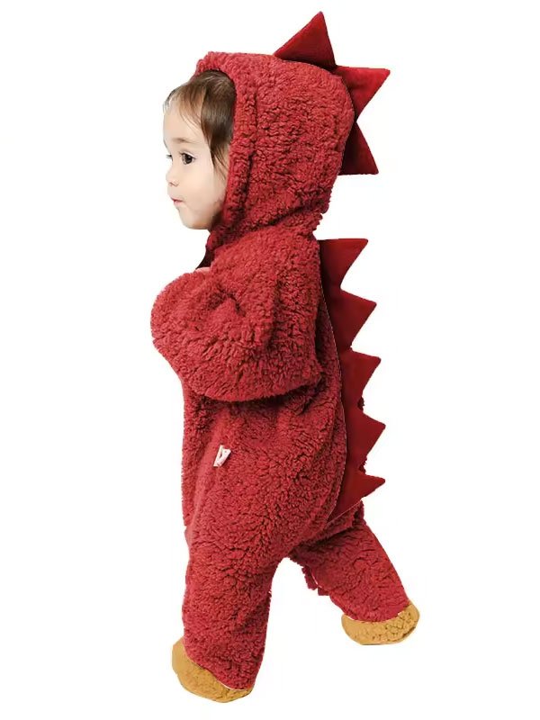 Dinosaur Zipper Knit Baby Onesie