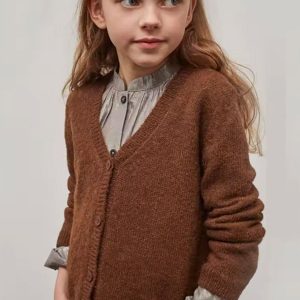 Kids Long Sleeve Cardigan Knitted Sweater