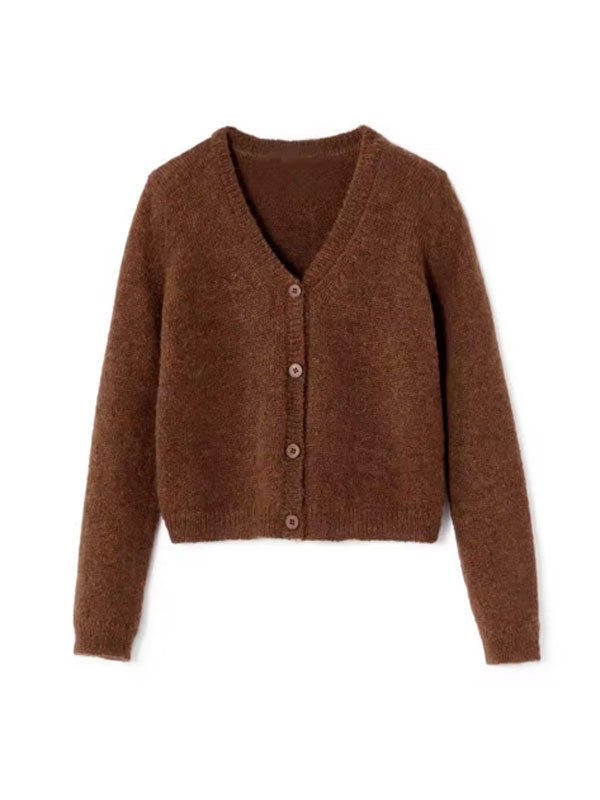 Kids Long Sleeve Cardigan Knitted Sweater - 图片 3