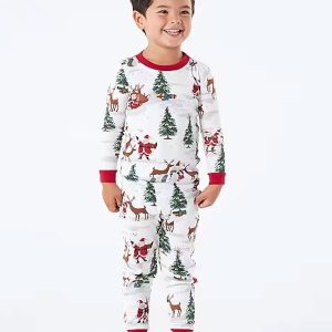 Organic Bamboo Fiber Kids Christmas Pajamas