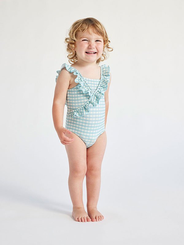 Baby Girl Sunsuit One Piece Swimsuit - 图片 7