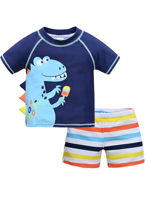 Boys Quick Dry 2 Pieces Swimsuit FG3719 - 图片 2