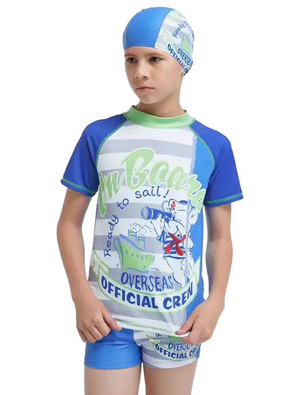 Printed Boy Short Bathing Suits FG3720 - 图片 2