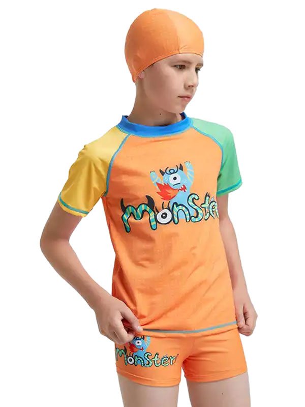 Printed Boy Short Bathing Suits FG3720 - 图片 3